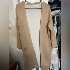 Tan Cardigan. Thick/ good quality. Will keep you warm on chilly fall days